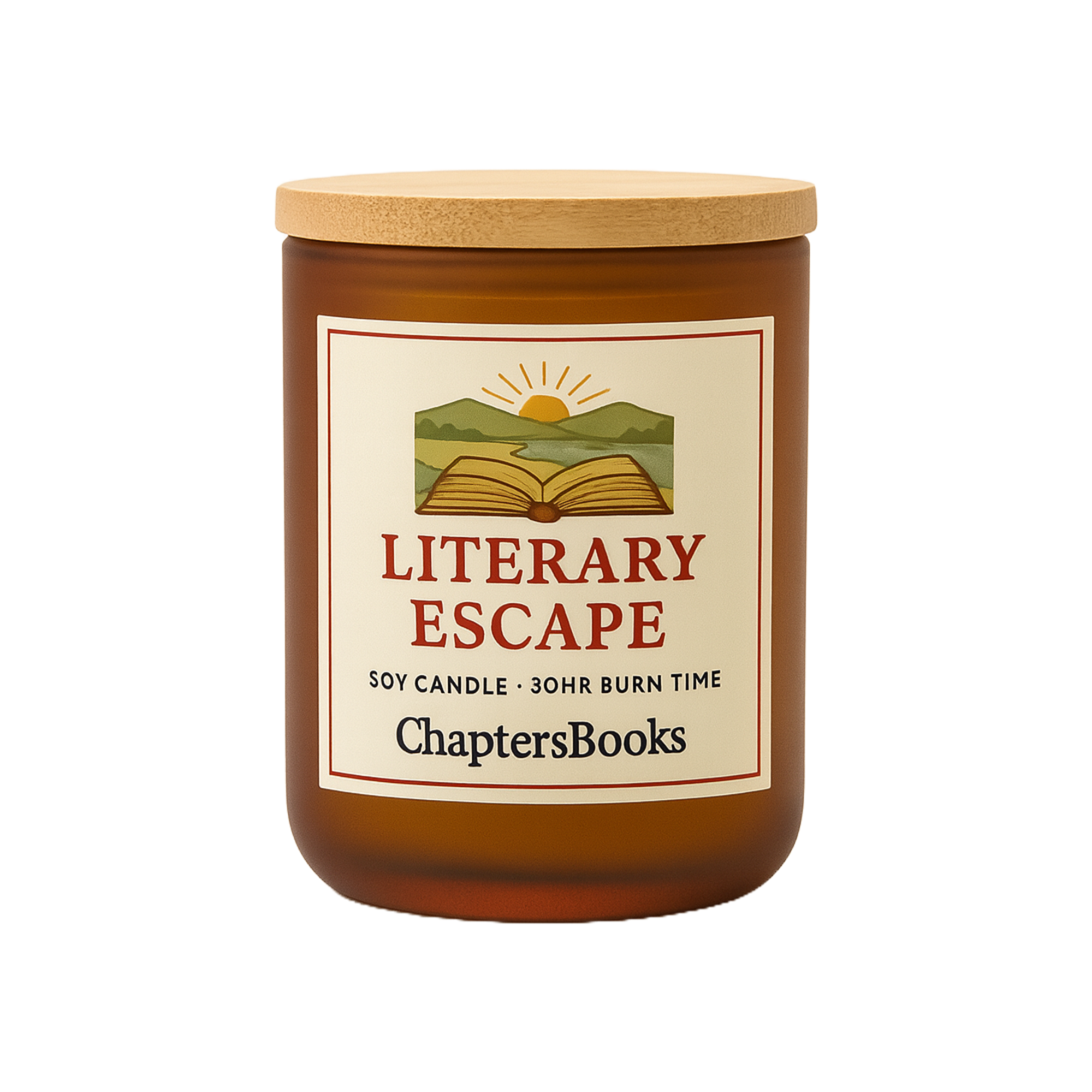 Literary Escape – Amber & Sandalwood Candle | Warm Woody Book-Inspired Scent