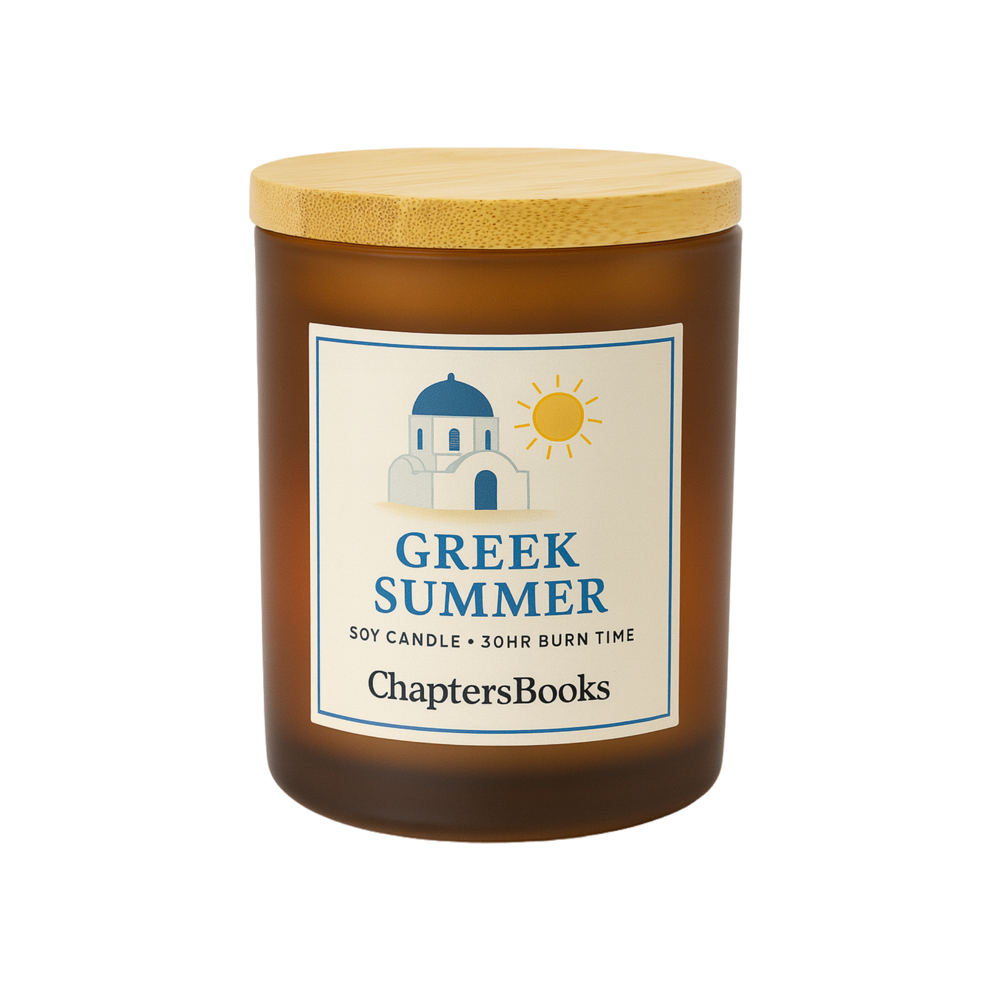 Greek Summer – Sea Salt & Citrus Soy Candle | Refreshing Coastal Scent 30hr Burn